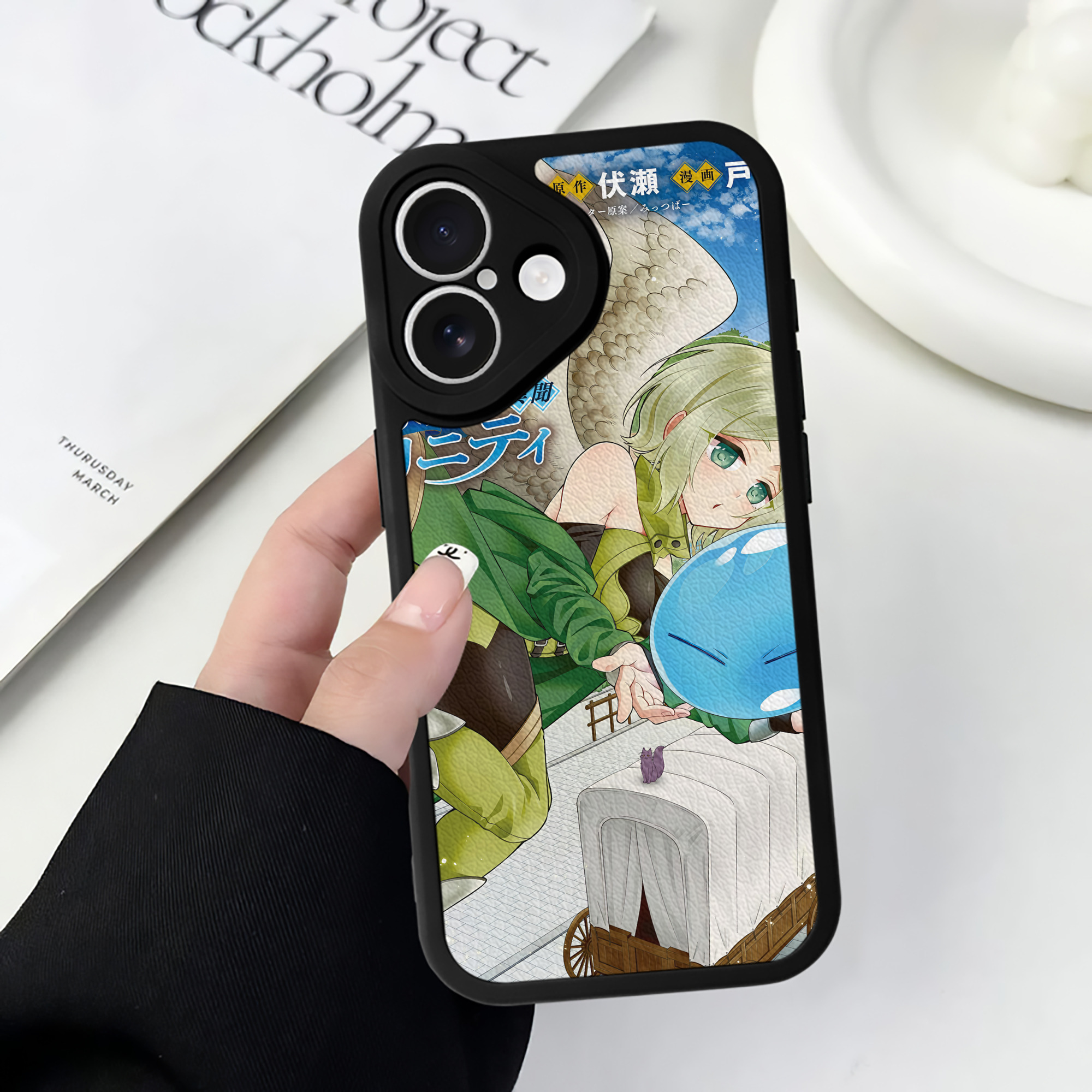 （画像用） 転スラ Regarding Reincarnated to Slime 【iPhone 16シリーズ対応】シリコンスマホケース（レザー調） 材質：シリコン